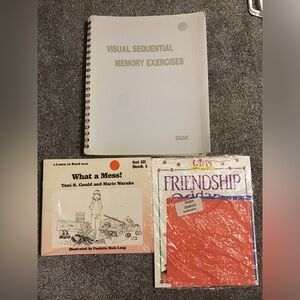 Visual Sequential Memory Exercise, Friendship Origami pack & Learn to read set